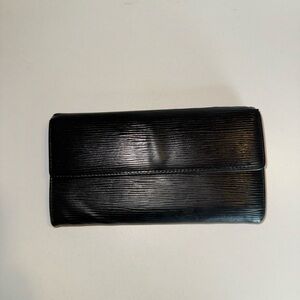 Louis Vuitton Black Textured Wallet